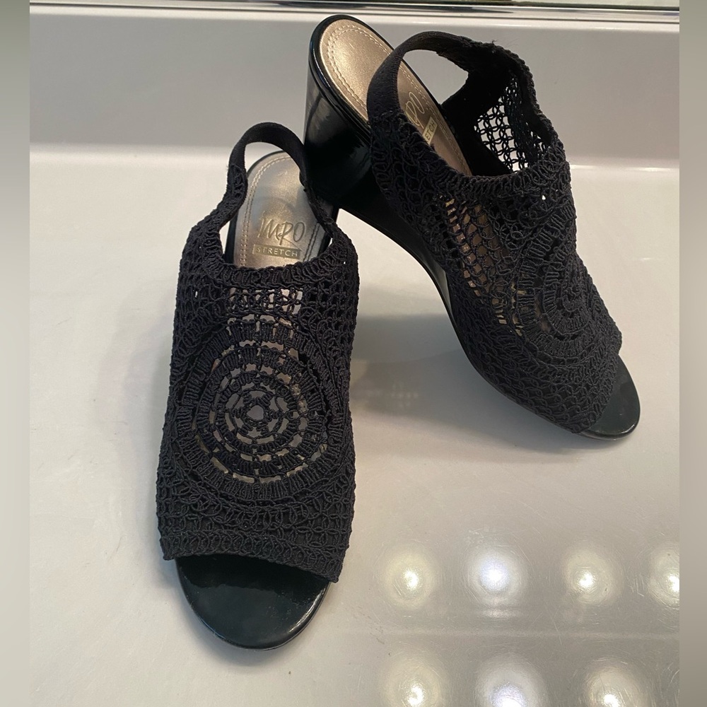 Impo Black Crochet Women's Shoes size 8